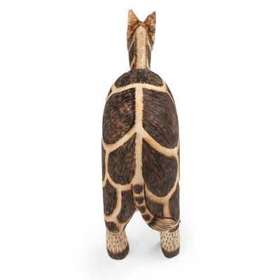 Alternate image for Javanese-Made Hand-Carved Mobile Giraffe Pule Wood Sculpture High Nature