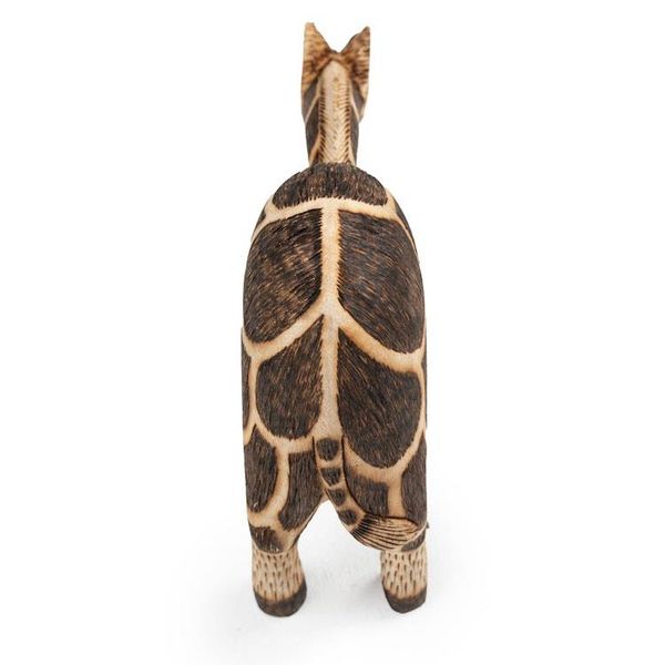 Alternate image for Javanese-Made Hand-Carved Mobile Giraffe Pule Wood Sculpture High Nature
