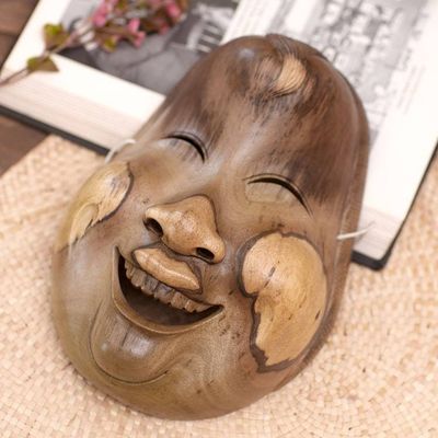 Primary image for Hand Carved Hibiscus Wood Mask from Bali Wayan Jantuk
