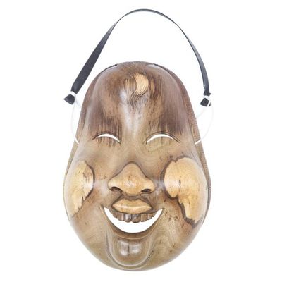 Alternate image for Hand Carved Hibiscus Wood Mask from Bali Wayan Jantuk