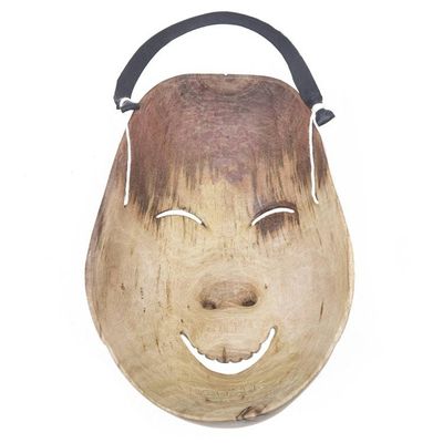 Alternate image for Hand Carved Hibiscus Wood Mask from Bali Wayan Jantuk