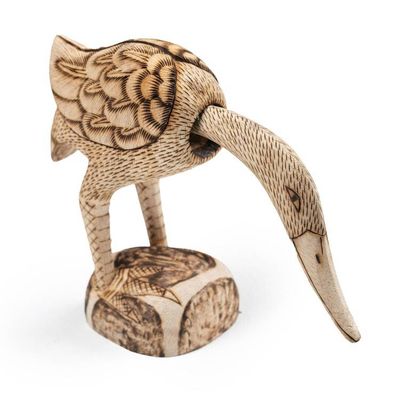 Alternate image for Nature-Inspired Hand-Carved Mobile Duck Pule Wood Sculpture Ode of Ducks