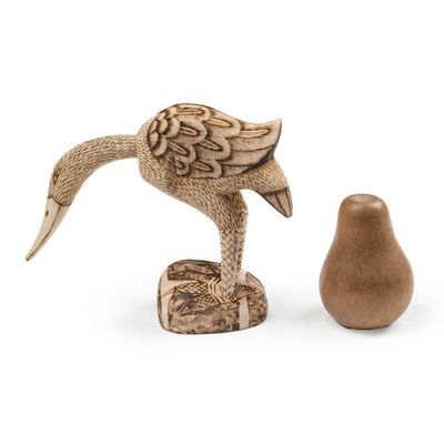 Alternate image for Nature-Inspired Hand-Carved Mobile Duck Pule Wood Sculpture Ode of Ducks
