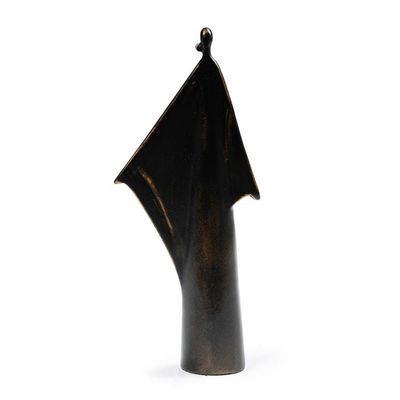 Alternate image for Golden-Toned Avant-Garde Resin Sculpture with Antiqued Look Open Hugs