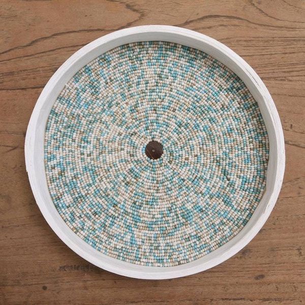 Alternate image for Hand Crafted Beaded Bamboo Wall Art Set of 3 Circles of Hope
