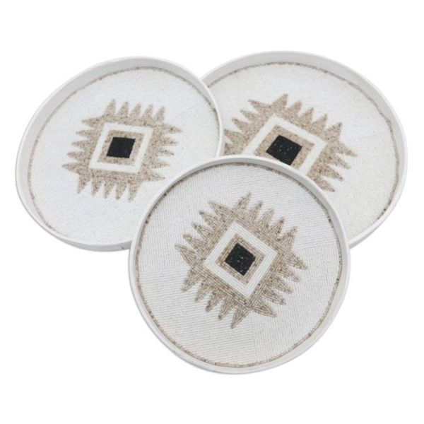 Alternate image for Hand Beaded Bamboo Wall Art from Bali Set of 3 Charmed Circles
