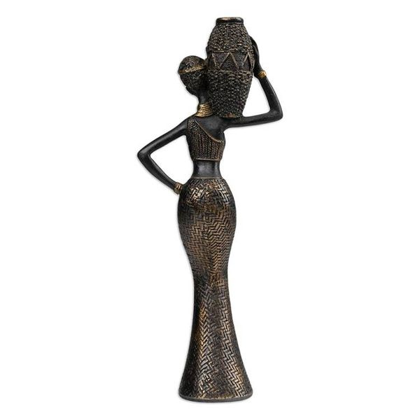Alternate image for Folk Art Antique Finished Resin Sculpture of Javanese Woman Powerful Dame