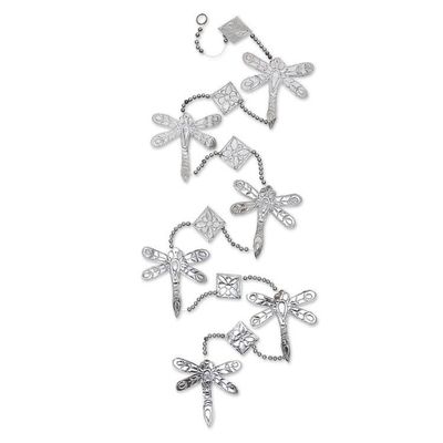 Alternate image for Aluminum Dragonfly-Themed Holiday Garland Set of 4 Gossamer Holiday