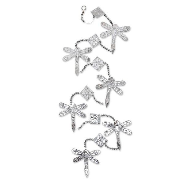 Alternate image for Aluminum Dragonfly-Themed Holiday Garland Set of 4 Gossamer Holiday
