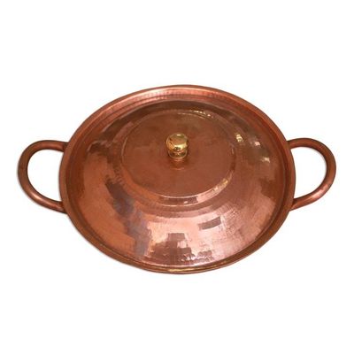 Alternate image for Copper Serving Bowl with a Lid from Java Warm Glow