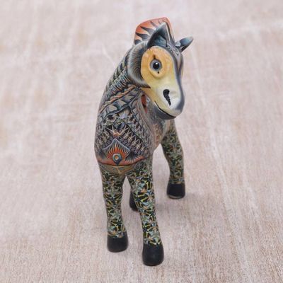 Alternate image for Handcrafted Polymer Clay Horse Sculpture 5.5 Inch Vibrant Horse
