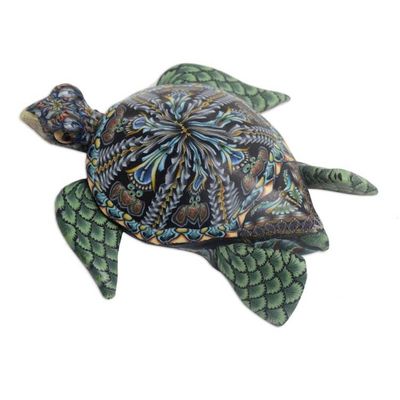 Alternate image for Polymer Clay Sea Turtle Sculpture 2.6 inch from Bali Vibrant Sea Turtle