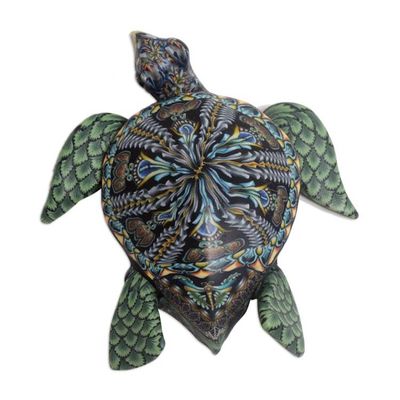 Alternate image for Polymer Clay Sea Turtle Sculpture 2.6 inch from Bali Vibrant Sea Turtle