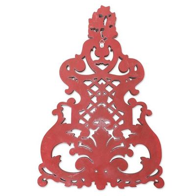 Alternate image for Artisan Carved Suar Wood Wall Relief Panel from Bali Aesthetic Kayonan