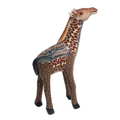 Alternate image for Handmade Polymer Clay Giraffe Sculpture 5 Inch from Bali Vibrant Giraffe