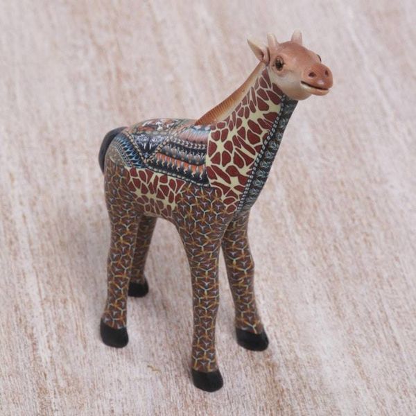 Alternate image for Handmade Polymer Clay Giraffe Sculpture 5 Inch from Bali Vibrant Giraffe