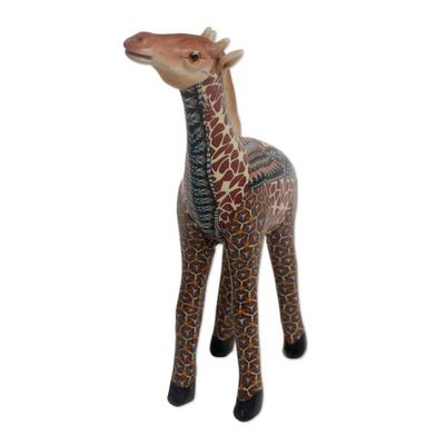Alternate image for Handmade Polymer Clay Giraffe Sculpture 5 Inch from Bali Vibrant Giraffe