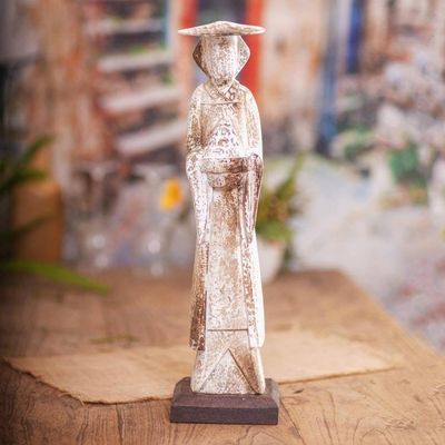 Primary image for Hand Crafted Albesia Wood Figurative Sculpture Japanese Woman