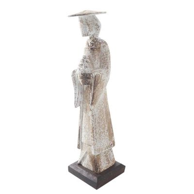 Alternate image for Hand Crafted Albesia Wood Figurative Sculpture Japanese Woman