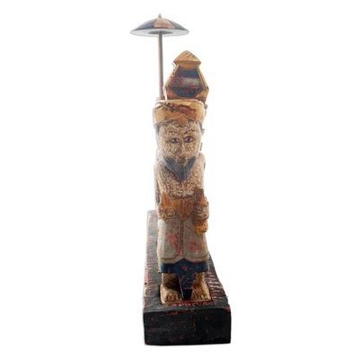 Alternate image for Hand Carved Balinese Ceremonial Wood Statuette Balinese Ceremony