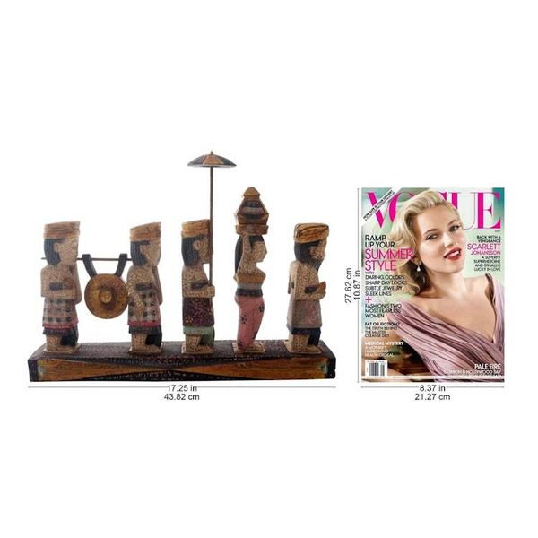 Alternate image for Hand Carved Balinese Ceremonial Wood Statuette Balinese Ceremony