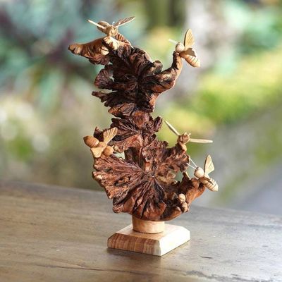 Primary image for Jempinis Wood Honey Bee Statuette Honey Bees Buzzing