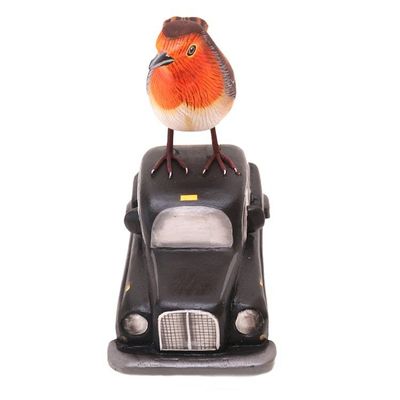 Alternate image for Suar Wood Bird Statuette with Automobile Motif Going Places