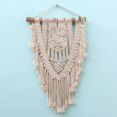 Primary image for Macrame Cotton Wall Hanging in Ivory from Bali Dawn in Tegalalang