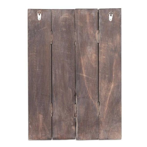 Alternate image for Four Panel Wood Wall Panel Buddha in Brown Buddha Visage in Brown