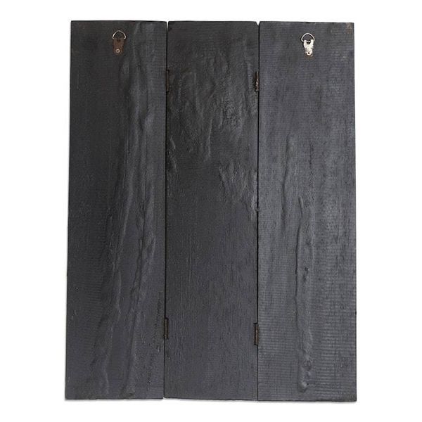 Alternate image for Three Panel Wood Wall Panel Buddha with Lotus Silver Buddha with Lotus in Silver