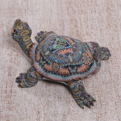 Alternate image for Colorful Polymer Clay Tortoise Sculpture 3 inch from Bali Decorative Tortoise