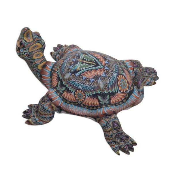Alternate image for Colorful Polymer Clay Tortoise Sculpture 3 inch from Bali Decorative Tortoise