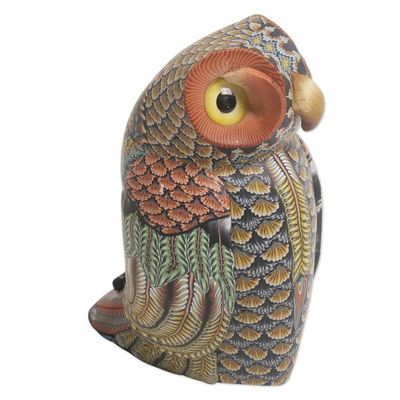 Alternate image for Colorful Polymer Clay Owl Sculpture 3.5 Inch from Bali Decorative Owl