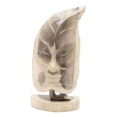 Alternate image for Hand Carved Hibiscus Wood Sculpture Jungle Prince