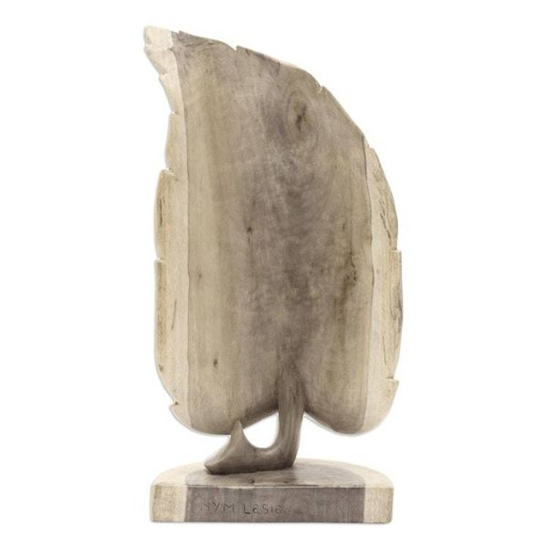 Alternate image for Hand Carved Hibiscus Wood Sculpture Jungle Prince