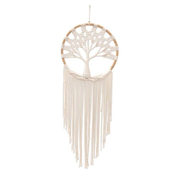 Alternate image for Artisan Crafted Cotton Macrame Wall Hanging Boho Garden