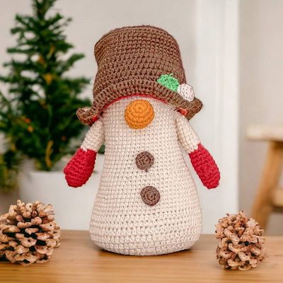 Primary image for Crocheted Snowman Decorative Doll in a Colorful Palette Sweet Snow