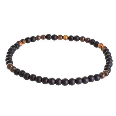 Alternate image for Mens Onyx and Tigers Eye Beaded Stretch Bracelet Impassioned