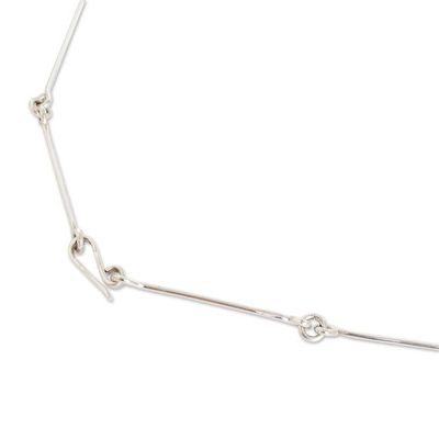 Alternate image for Sterling Silver and Black Jade Oval Pendant Necklace Nocturnal Maya Elegance
