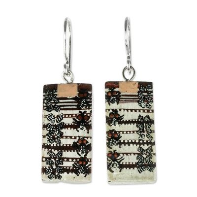 Alternate image for Hand Crafted Wood Earrings from Guatemala San Pedro Ncta