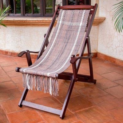 Primary image for Adjustable Frame Beige Recycled Cotton Blend Hammock Chair Seaside