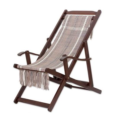 Alternate image for Adjustable Frame Beige Recycled Cotton Blend Hammock Chair Seaside