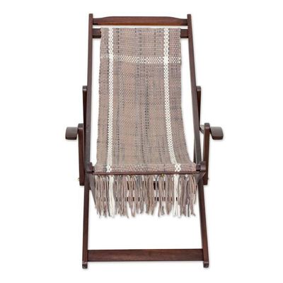 Alternate image for Adjustable Frame Beige Recycled Cotton Blend Hammock Chair Seaside