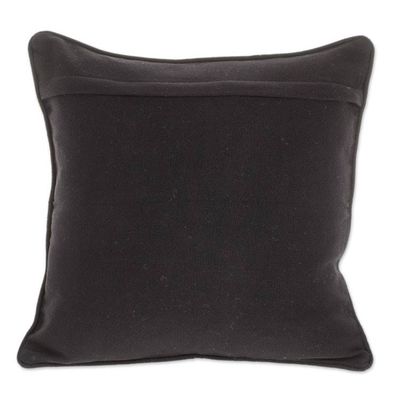 Alternate image for Rhombus Motif Cotton Cushion Cover from Guatemala Dove Grey Rhombi