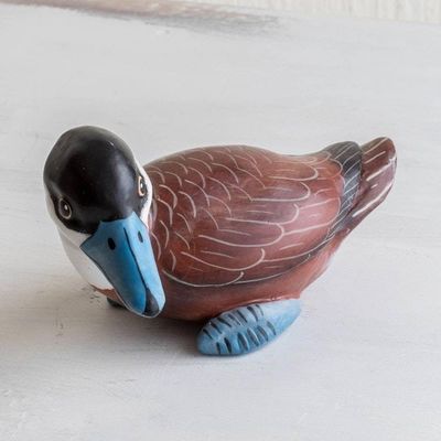 Primary image for Guatemala Handcrafted Ceramic Ruddy Duck Figurine Ruddy Duck