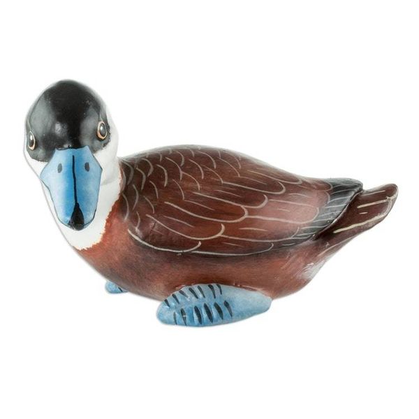 Alternate image for Guatemala Handcrafted Ceramic Ruddy Duck Figurine Ruddy Duck