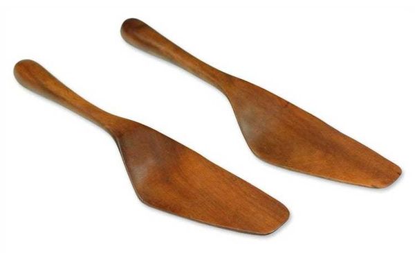 Alternate image for Handmade Wood Spatulas Pair Sweet Peten