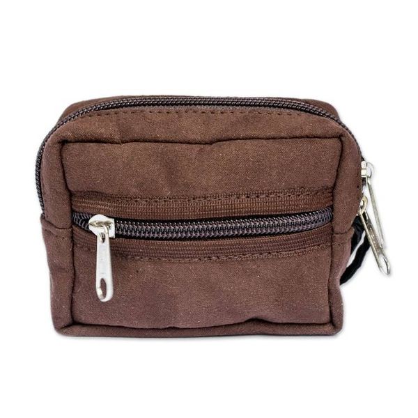 Alternate image for Geometric Coin Purse Accented with Guatemalan Cotton Textile Fabulous Versatility
