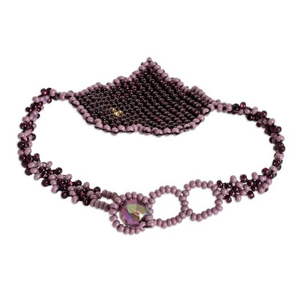Alternate image for Purple-Hued Adjustable Beaded Heart Pendant Bracelet Purple Love Inspiration