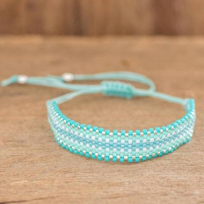 Primary image for Handmade Aqua Bead Bracelet Pure Aqua